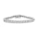 Rhodium Over Sterling Silver 1/4 Cttw Diamond "S" Tennis Bracelet