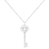 .925 Sterling Silver Diamond Accent Zodiac Key Pendant Necklace