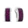 Black Rhodium Over 18K White Gold 3/4 Cttw Round Diamonds and Ruby
Huggie Hoop Earrings