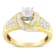 14K Yellow Gold Round, Baguette and Princess Cut Diamond Ring (1 1/8ctw,
H-I Color, SI2-I1 Clarity)