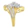 10K Yellow Gold Round and Baguette Diamond Swirl Ring (2.0ctw, J-K
Color, I2 Clarity)