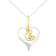 Diamond-Accented Swirl Open Heart 10K Yellow & White Gold Pendant
Necklace with 18" Chain