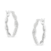 Sterling-Silver 1/4ctw Pave Set Diamond Twisted Spiral Hoop Earring
