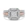 14K Two-tone Gold 1 1/8ctw Mixed Shapes Diamond Triple Shank Ring (I-J
Color, SI2-I1 Clarity)