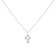 .925 Sterling Silver 1/10 cttw Pave-Set Round-Cut Diamond Open Cross
18" Pendant Necklace