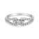 10K White Gold 1/2ctw Round Diamond Three Stone Split Shank Ring (H-I
Color, SI1-SI2 Clarity)