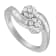14K White Gold Round and Baguette Diamond Bypass Ring (1/2 cttw, H-I
Color, I1-I2 Clarity)