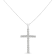 1/4ctw Diamond Cross Unisex Sterling Silver Pendant Necklace with
18" Chain