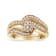 14K Yellow Gold Over Sterling Silver 1/3ctw Multi-Diamond Bypass
Vintage-Style Bridal Set