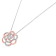 10K Rose Gold Over Sterling Silver Flower Pendant w\chain with 1/2ctw
Round Diamond (H-I, I1-I2)