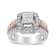 14K Two-tone Gold 1 1/8ctw Mixed Shapes Diamond Triple Shank Ring (I-J
Color, SI2-I1 Clarity)