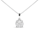 14k White 1.0ctw Lab Grown Diamond Cluster Pendant 18" Chain(G-H
Color, VS1-VS2 Clarity)