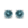 14K White Gold 1/2 Cttw Aqua Blue Diamond Screw-Back 4-Prong Classic
Stud Earrings