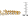 14K Yellow Gold 7.50ctw Princess and Baguette Diamond Modern Link Bracelet