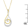 10K Two-Tone Gold Espira Round Diamond Spiral Pendant w\chain(1/6ctw,
J-K Color, I2-I3 Clarity)
