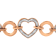 10K Rose Gold Over Sterling Silver .10ctw Round-Cut Diamond Heart Link
Adjustable Bolo Bracelet