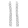 Sterling Silver 1/4ctw Miracle-Set Round-Cut Diamond Hoop Earring