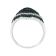 Sterling Silver 1.0ctw White and Treated Blue Diamond Rhombus Cocktail
Ring (Blue, I3)