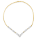14K Two-tone Gold 3.00ctw Mixed Cut Diamond "V" Shape
Statement Necklace (H-I Color, SI2-I1 Clarity)