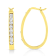 14k Yellow Gold Over Sterling Silver 1.0ctw Channel Set Brilliant Round
Cut Diamond Hoop Earrings