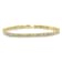 10K Yellow Gold Over Sterling Silver 1.0ctw Diamond Square Hybrid Link
7" Tennis Bracelet