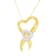 10K Two-Tone Gold 1/10 cttw Diamond Heart Pendant Necklace (H-I, I1-I2)