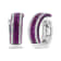 18K White Gold 1 7/8 Cttw Diamond and 1mm Round Red Ruby Open Swish Hoop Earrings