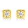 10K Yellow Gold Over Sterling Silver 1/10ctw Miracle-Set Diamond Square
Stud Earrings