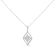 10k White Gold 1/3ctw Mixed Cut Diamond Double Triangle 18" Pendant w\chain