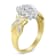 10K Two-Toned Round Baguette Diamond Cluster Ring (1/2 Cttw, I-J Color,
I2-I3 Clarity)