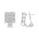 14K White Gold 1.0ctw Princess and Baguette-Cut Diamond Square Framed
Huggie Hoop Omega Earrings