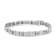 14K White Gold 3.0ctw Princess-Cut White and Blue Diamond Fashion Bracelet