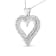 1.00ctw Diamond Heart Rhodium Over Sterling Silver Pendant Necklace with
18" Chain