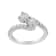 1.00ctw Two-Diamond Miracle-Set Bypass 10K White Gold Ring