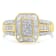 10K Yellow Gold Round and Baguette-Cut Diamond Cocktail Ring (1.0 Cttw,
H-I Color, SI2-I1 Clarity)