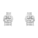 10K White Gold Diamond Composite Stud Earring 1/4ctw