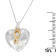 10K Yellow Gold Over Silver Heart Pendant With Chain