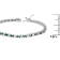 14K White Gold 3.70ctw Round-Cut White and Blue Diamond Fashion Bracelet