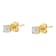10K Yellow Gold Over Sterling Silver Diamond Stud Earring 1/4ctw
