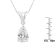 IGI certified 10K White Gold 1/2ctw Diamond Pear Pendant w\chain(I-J, I1)