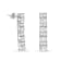 14K White Gold 1 1/3ctw Round and Baguette Cut Diamond Earrings
