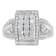 10K White Gold 1.0ctw Diamond Rectangular Cushion Ring (H-I Color,
SI2-I1 Clarity)