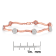 10K Rose Gold Over Sterling Silver 1.0ctw Diamond Floral Link Bracelet
(I-J Color,I3 Clarity)