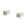 Two-Toned Sterling-Silver Champagne Diamond Stud Earring .10ctw