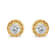 0.375ctw Solitaire Diamond Miracle Set 10K Yellow Gold Over Sterling
Silver Stud Earrings