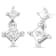 14K White Gold 3/8ctw Princess-Cut Diamond Double Dangle 2 Stone Stud
Drop Earrings