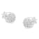 Sterling Silver 1/4ctw Round-Cut Diamond Miracle-Set Floral Cluster
Button Stud Earrings