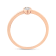 14K Rose Gold Over Sterling Silver 1/20ctw Miracle Set Diamond Ring (J-K
Color, I1-I2 Clarity)