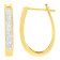 10K Yellow Gold 1/2ctw Invisible Set Princess-cut Diamond Hoop Earrings