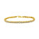 10K Yellow Gold Over Sterling Silver 1.0ctw Diamond Pear Shape Link Bracelet
